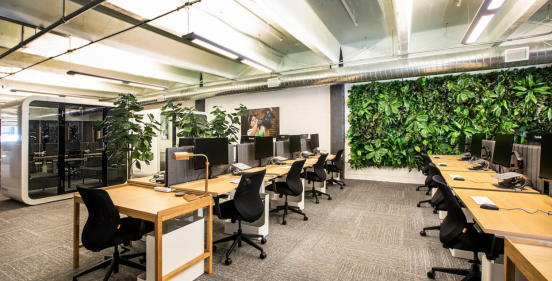 Modern commercial lounge area